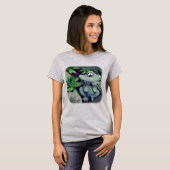 Cute Flower Garden Frog Natuur T-shirt (Voorkant volledig)