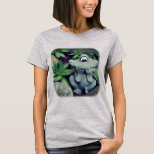 Cute Flower Garden Frog Natuur T-shirt
