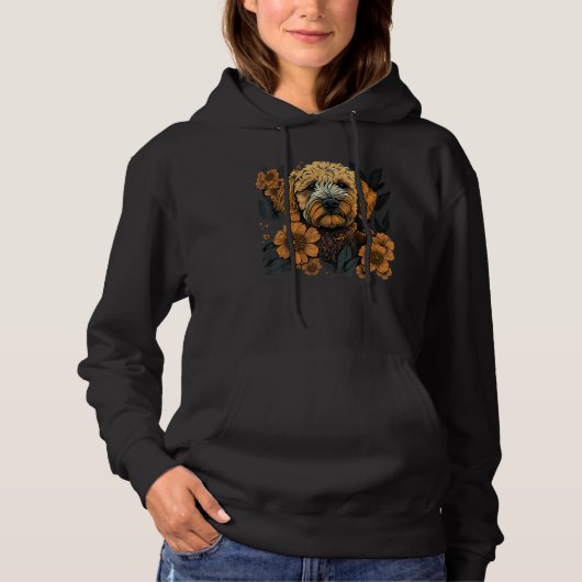 Cute Flower Goldendoodle summer Floral Golden Dood Hoodie (Voorkant)