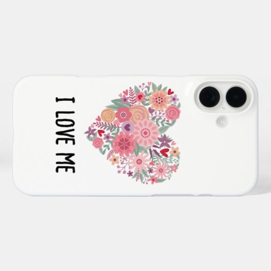 cute flower heart phone case (Achterkant (horizontaal))