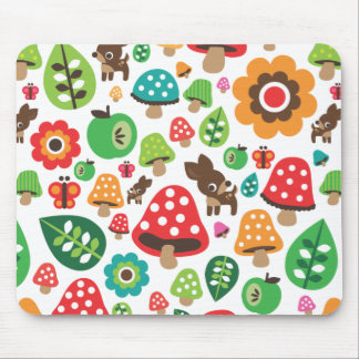 Cute flower herenpaddenstoelmuisblok muismat