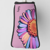 Cute Flower Paars Pink Blue Boho Daisy Bisexual Golfheadcover (Draai 90)
