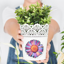 Cute Flower Paars Pink Blue Boho Daisy Bisexual