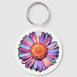 Cute Flower Paars Pink Blue Boho Daisy Bisexual Sleutelhanger
