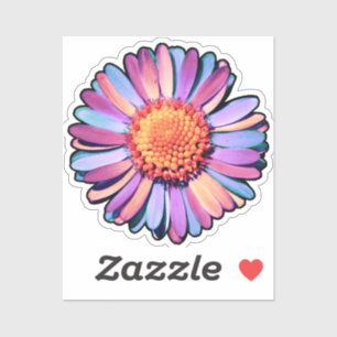 Cute Flower Paars Pink Blue Boho Daisy Bisexual Sticker