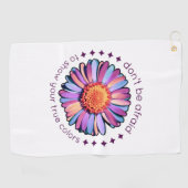 Cute Flower Paars Pink Blue Daisy Womens Bisexual Golfhanddoek (Horizontaal)
