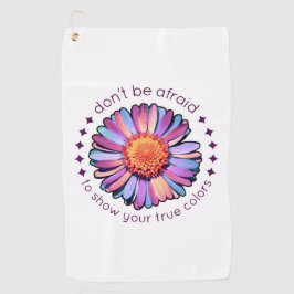 Cute Flower Paars Pink Blue Daisy Womens Bisexual Golfhanddoek