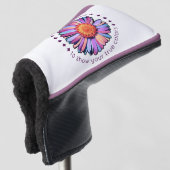 Cute Flower Paars Pink Blue Daisy Womens Bisexual Golfheadcover (3/4 voorkant)