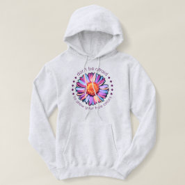 Cute Flower Paars Pink Blue Daisy Womens Bisexual Hoodie