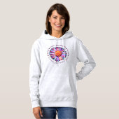 Cute Flower Paars Pink Blue Daisy Womens Bisexual Hoodie (Voorkant volledig)