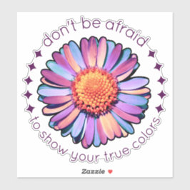 Cute Flower Paars Pink Blue Daisy Womens Bisexual Sticker