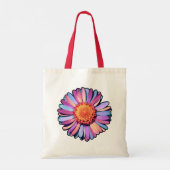 Cute Flower Paars Pink Blue Daisy Womens Bisexual Tote Bag (Achterkant)