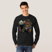 Cute Flower Panda on summer Floral Panda 1 T-shirt (Voorkant volledig)