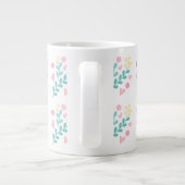 Cute flower pattern design grote koffiekop (Achterkant)