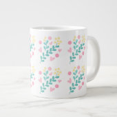 Cute flower pattern design grote koffiekop (Voorkant rechts)