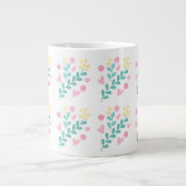 Cute flower pattern design grote koffiekop (Voorkant)