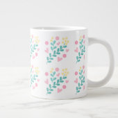 Cute flower pattern design grote koffiekop (Rechts)
