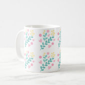 Cute flower pattern design koffiemok (Voorkant links)