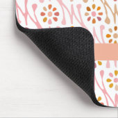 Cute Flower Pattern Earthy Boho Personalized Muismat (Hoek)