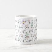 Cute Flower Pug Dog Pattern Mok (Center)