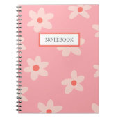 Cute Flower Retro Notitieboek (Voorkant)