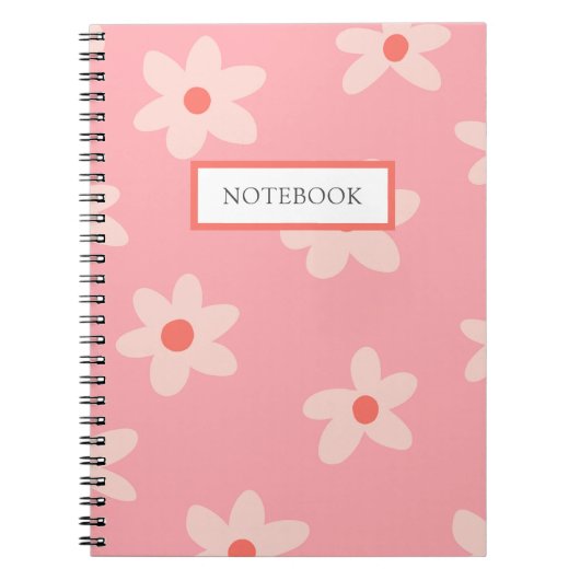 Cute Flower Retro Notitieboek (Voorkant)
