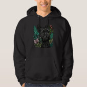 Cute Flower Scottie summer Floral Scottish Terrier Hoodie (Voorkant)