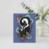 Cute Flower Skunk Briefkaart (Staand voorkant)