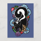 Cute Flower Skunk Briefkaart (Voorkant)