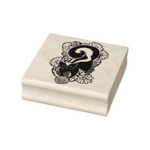 Cute Flower Skunk Rubberstempel