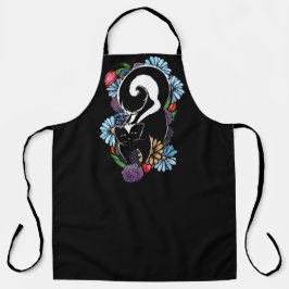 Cute Flower Skunk Schort