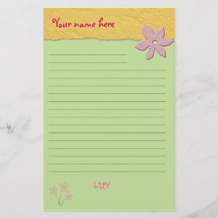 Cute Flowers Briefpapier