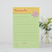 Cute Flowers Briefpapier (Staand voorkant)
