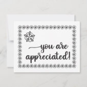 Cute Flowers HandLettered Coloring Appreciation Bedankkaart (Voorkant)