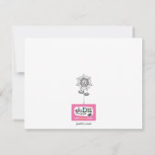 Cute Flowers HandLettered Coloring Appreciation Bedankkaart (Achterkant)