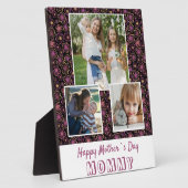 Cute Flowers Happy Moeder Dag 3 Foto Fotoplaat (Zijkant)