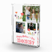 Cute Flowers Happy Moeder Dag 3 Fotoblokken (Rechts)