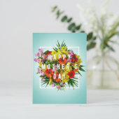 Cute Flowers Happy Moederdag Floral Briefkaart (Staand voorkant)