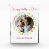 Cute Flowers Lijst Happy Moederdag Fotoblokken (Voorkant)