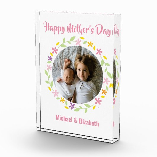 Cute Flowers Lijst Happy Moederdag Fotoblokken (Rechts)