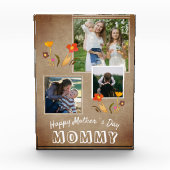 Cute Flowers Old Paper Happy Mama Day 3 Fotoblokken (Voorkant)