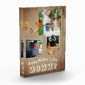 Cute Flowers Old Paper Happy Mama Day 3 Fotoblokken (Links)