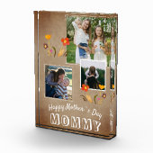 Cute Flowers Old Paper Happy Mama Day 3 Fotoblokken (Rechts)