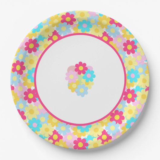Cute Flowers Papieren Bordje (Voorkant)