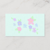 Cute Flowers Pastel Visitekaartje (Achterkant)