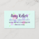 Cute Flowers Pastel Visitekaartje (Voorkant)