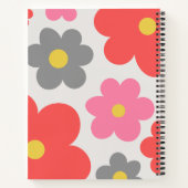 Cute flowers Red Custom script Spiral Notebook Notitieboek (Achterkant)