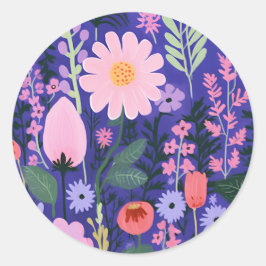 Cute Flowers Ronde Sticker