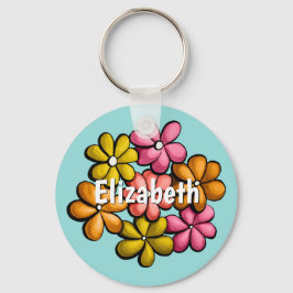 Cute Flowers Spring Girl Name Sleutelhanger