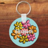 Cute Flowers Spring Girl Name Sleutelhanger (Voorkant)
